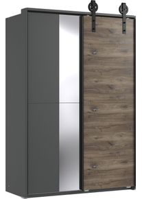 wimex Schwebetürenschrank »Virginia«, 1 Tür Mit Rollen grau, Größe B/H/T: 135 cm x 198 cm x 65 cm B/H/T: 135 cm x 198 cm x 65 cm , Inklusive...