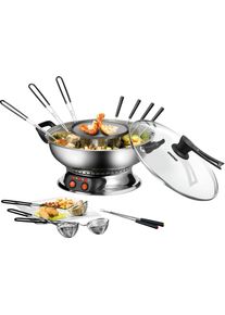 Unold Elektro Unold Fondue »Asia Fondue 48746« silberfarben, Gesundes Fondue für Fleisch, Fisch, Gemüse…