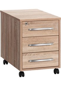 MAJA MÖBEL Maja Möbel Rollcontainer »Rantum« braun, Größe B/H/T: 43 cm x 59 cm x 65 cm B/H/T: 43 cm x 59 cm x 65 cm made_in_germany, Mit 3 Schubkästen