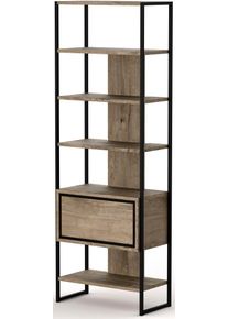COTTA Bücherregal »Accent«, Mix Aus Verschiedenen Materialien braun, Größe B/H/T: 72 cm x 200 cm x 37 cm B/H/T: 72 cm x 200 cm x 37 cm , Regal...