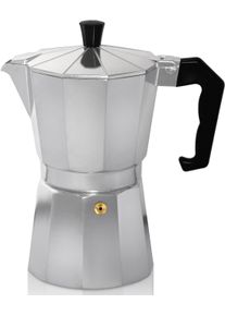 Krüger Krüger Espressokocher »Italiano«, Aluminium grau, Kaffeebereiter in traditioneller eckige Form
