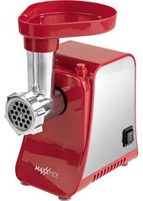 MAXXMEE Fleischwolf »1300w Edelstahl/«, 1300 W rot, Leistungsstarker, vielseitiger Fleischwolf mit besonders robustem Metallgetriebe
