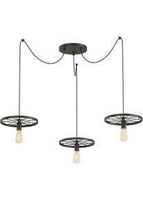 Nino Leuchten Pendelleuchte »Jan«, Felgenoptik schwarz , moderner Industrielook