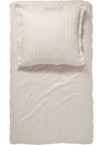 Damai Bettwäsche »Streifsatin«, (2 Tlg.), In Mako Satin Qualität, 100% Baumwolle, Bett- Und Kopfkissenbezug Mit Reißverschluss, Kühlende...