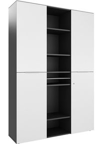 MAJA MÖBEL Maja Möbel Aktenschrank »Trendo«, Kratzfest Durch Melaminharzbeschichtung grau, Größe B/H/T: 131,3 cm x 196,9 cm x 42,3 cm B/H/T: 131,3 cm x 196,9...
