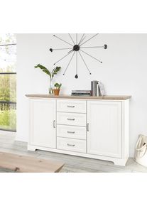 Schlafkontor Kombikommode »Jasmin«, Im Landhaus Stil beige, Größe B/H/T: 165 cm x 90 cm x 41 cm B/H/T: 165 cm x 90 cm x 41 cm , Landhausstil