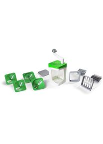 Genius Spiralschneider »Nicer Dicer Julietti«, 13-Teilig grün , Original Nicer Dicer Qualität + Spiralschneider in Einem!