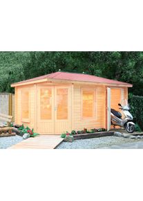 Wolff Gartenhaus »Anna 40-A/2«, (Set) beige Fußboden im Gartenhaus , Aus naturbelassenem Fichtenholz