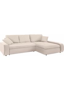 Trendmanufaktur Ecksofa, Xl Und Xxl, Wahlweise Mit Bettfunktion beige, Größe B/H/T: 269 cm x 86 cm x 169 cm B/H/T: 269 cm x 86 cm x 169 cm Struktur...