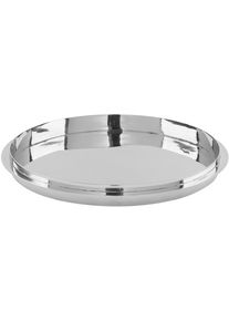 Fink Tablett »Titan«, (1 Tlg.), Edelstahl, Hochwertiges Design, Ø 41 Cm silberfarben, Größe H: 4 cm H: 4 cm , Tablett, outdoorgeeignet