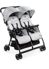 Chicco Zwillingsbuggy »Ohlalã Twin, Silver Cat«, 15 Kg, Zwillingskinderwagen silberfarben, Geschwisterwagen »OHlalà Twin, Silver Cat« mit...