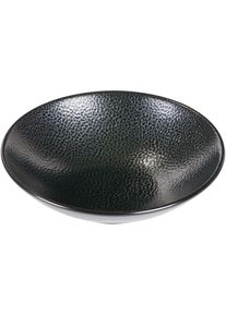 Lambert Obstschale »Kaori«, 2 Tlg., Aus Steingut, Handgefertig, Ø 30 Cm schwarz, Größe Ø 30 cm Ø 30 cm , Kaori Schale, 2-teilig