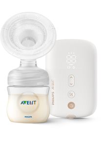 Philips Avent Elektrische Milchpumpe »scf396«, (Set, 7 Tlg.), Mit 125 Ml Natural Flasche weiß, Effektive Kombination aus Saugen + Stimulation für...