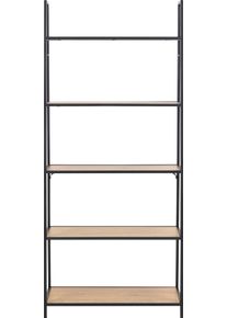 ACTONA GROUP Bücherregal, Metallgestell im Industrie-Look, mit 5 Einlegeböden, Breite 77 cm