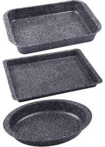 CHG Auflaufform »Granito«, Stahlblech, (3 St.), Skandia Xtrem Plus Antihaftbeschichtung, Aus Dem Hause Ppg grau , CHG Auflaufformen-Set, 3-teilig