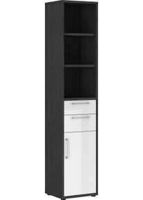 MAJA MÖBEL Maja Möbel Aktenschrank »Homebase«, Breite 47,2 Cm braun, Größe B/H/T: 47,2 cm x 221,5 cm x 40,1 cm B/H/T: 47,2 cm x 221,5 cm x 40,1 cm , Metallgriffe