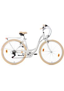 KS-Cycling Ks Cycling Cityrad »Balloon«, 6 Gang, Shimano, Tourney Rd-Tz 50 Schaltwerk, Kettenschaltung weiß, Größe 48 cm - 28 Zoll (71,12 cm),...