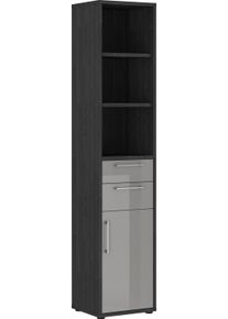 MAJA MÖBEL Maja Möbel Aktenschrank »Homebase«, Breite 47,2 Cm grau, Größe B/H/T: 47,2 cm x 221,5 cm x 40,1 cm B/H/T: 47,2 cm x 221,5 cm x 40,1 cm , Metallgriffe