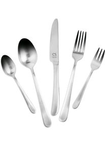 CS SOLINGEN Carl Schmidt Sohn Besteck-Set »Luneburg«, (Set, 60 Tlg.), Edelstahl 18/0, 60-Teilig silberfarben 60 tlg. , Das Set weist zeitloses Design,...