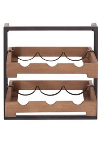 HEINE HOME Weinregal braun, Größe B/H/T: 30 cm x 30 cm x 25 cm B/H/T: 30 cm x 30 cm x 25 cm , Ein Blickfang für ihre Wohnung