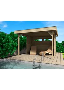 Wolff Holzpavillon »Elba«, (Set), Bxt: 350X352 Cm beige, Größe B/H/T: 350 cm x 230 cm x 352 cm B/H/T: 350 cm x 230 cm x 352 cm , Aus...