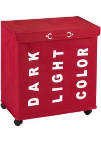 Wenko Wäschesortierer »Trivo« rot, Größe B/H/T: 56 cm x 60 cm x 35 cm B/H/T: 56 cm x 60 cm x 35 cm , Der Wäschesammler ist aus hochwertigem...