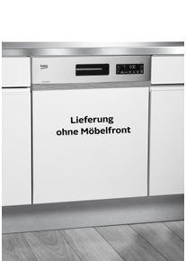Beko Teilintegrierbarer Geschirrspüler »Dsn28O35X«, Dsn28O35X, 14 Maßgedecke, Mit Startzeitvorwahl silberfarben, Luftschallemission: 43 dB(A)