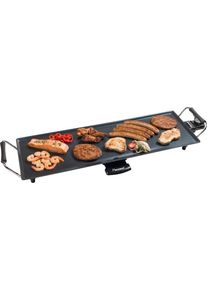 Bestron Teppanyakigrill »abp603 Elektrische Xl Planchagrillplatte«, 1000 W, Mit Antihaftbeschichtung, schwarz, Sehr große Grillplatte (70,5x23,5...
