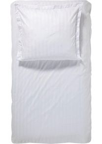 Damai Bettwäsche »Streifsatin«, (2 Tlg.), In Mako Satin Qualität, 100% Baumwolle, Bett- Und Kopfkissenbezug Mit Reißverschluss, Kühlende...
