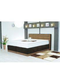 Westfalia Schlafkomfort Boxspringbett in braun, Größe Liegefläche B/L: 100 cm x 200 cm