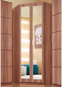 Priess Eckkleiderschrank »Bilbao« braun, Größe H/T: 193 cm x 36 cm H/T: 193 cm x 36 cm , Eckschrank mit viel Stauraum