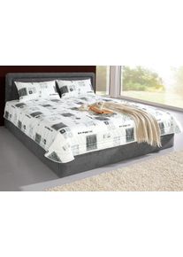 Westfalia Schlafkomfort Polsterbett inkl. Bettkasten bei Ausführung mit Matratze in grau, Größe Liegefläche B/L/H: 160 cm x 200 cm x 55,00