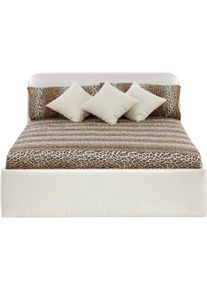 Westfalia Schlafkomfort Polsterbett inkl. Bettkasten bei Ausführung mit Matratze in beige, Größe B/L/H: 108 cm x 210 cm x 42 cm