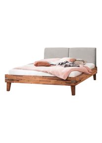 Hasena Bettgestell &raquo;Alino&laquo; mit Polsterkopfteil in braun, Gr&ouml;&szlig;e H&ouml;he Bett: 98 cm H&ouml;he Bettseite: 18 cm