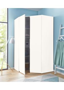 fresh to go Eckkleiderschrank »Level« weiß, Größe H: 216 cm H: 216 cm , Moderner Eckschrank