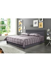 Westfalia Schlafkomfort Polsterbett inkl. Bettkasten bei Ausführung mit Matratze in grau, Größe B/L/H: 172 cm x 212 cm x 34 cm