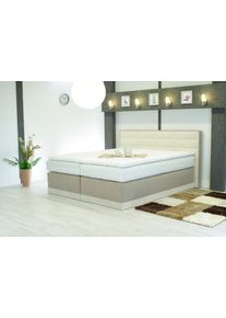 Westfalia Schlafkomfort Boxspringbett in beige, Größe Liegefläche B/L: 90 cm x 200 cm