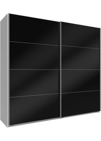 wimex Schwebetürenschrank »Easy«, Mit Vollglas schwarz-weiß, Größe B/H/T: 180 cm x 210 cm x 65 cm B/H/T: 180 cm x 210 cm x 65 cm , Moderner...