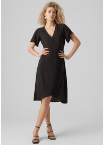 Véro Moda Vero Moda Sommerkleid »Vmsaki Ss Calf Wrap Dress Wvn Ga Noos« schwarz, Größe XXL (44) - N-Gr, Midikleid von VERO MODA