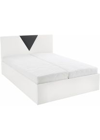 Westfalia Schlafkomfort Polsterbett »Malibu« inkl. Bettkasten bei Ausführung mit Matratze in weiß, Größe Liegefläche B/L/H: 140 cm x 200 cm x 55,00