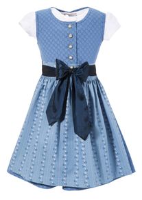 Turi Landhaus Dirndl, (3 Tlg.), Mit Feinem Blumenmuster blau, Größe 74 - N-Gr, Angenehme Baumwollqualität