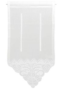 Hossner - Art Of Home Deco Scheibengardine »Montasch«, (1 St.) weiß, Größe 75 cm , Halbtransparenter Stoff