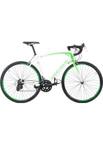KS-Cycling Ks Cycling Rennrad »Imperious«, 14 Gang, Shimano, Tourney Schaltwerk, Kettenschaltung grün, Größe 56 cm - 28 Zoll (71,12 cm), Aluminium-Rahmen