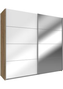 wimex Schwebetürenschrank »Easy«, Mit Glas Und Spiegel braun, Größe B/H/T: 180 cm x 210 cm x 65 cm B/H/T: 180 cm x 210 cm x 65 cm , Moderner...