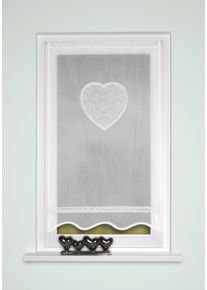 Home Wohnideen Türvorhang »Corazon«, (1 St.), Tür-Und Fensterbehang, Batist, Bestickt weiß, Größe 80 cm , Stoff mit strukturierter Oberfläche