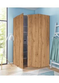 fresh to go Eckkleiderschrank »Level« braun, Größe H: 216 cm H: 216 cm , Moderner Eckschrank