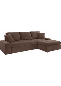 Trendmanufaktur Ecksofa, Xl Und Xxl, Wahlweise Mit Bettfunktion braun, Größe B/H/T: 246 cm x 86 cm x 155 cm B/H/T: 246 cm x 86 cm x 155 cm...