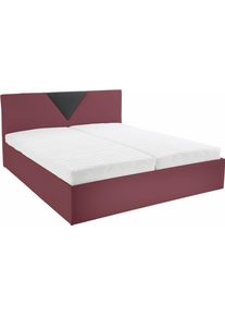 Westfalia Schlafkomfort Polsterbett »Malibu« inkl. Bettkasten bei Ausführung mit Matratze in rot, Größe Liegefläche B/L/H: 160 cm x 200 cm x 55,00