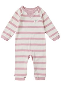 Tommy Hilfiger Langarmbody »Baby Striped Towelling Coverall«, (1 Tlg.), MitDruckknöpfen Am Ausschnitt rosa, Größe 74 - N-Gr, Overall von Tommy...