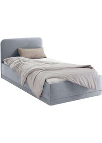 Westfalia Schlafkomfort Polsterbett inkl. Bettkasten bei Ausführung mit Matratze in grau, Größe Liegefläche B/L/H: 100 cm x 200 cm x 55,00